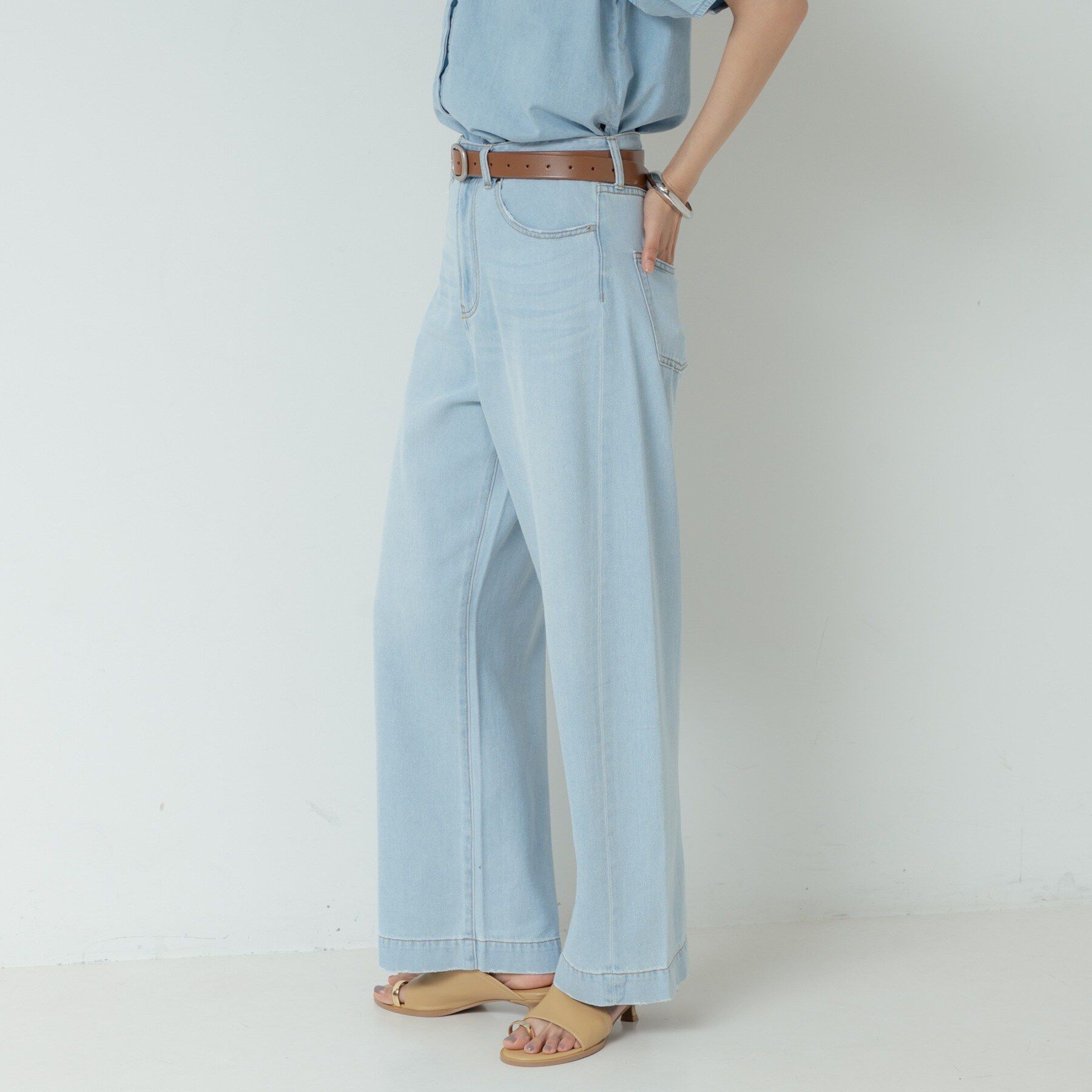 GALLEST「ハイライズワイドデニム【再入荷／マシンウォッシャブル】」|デニム|
