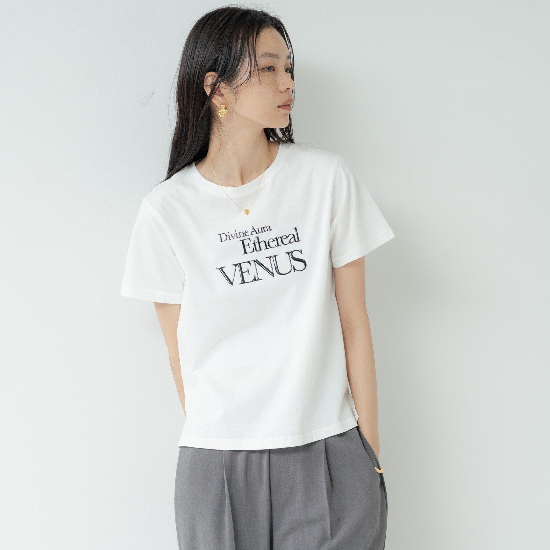 GALLEST「タイポグラフィTシャツ【接触冷感】」|Tシャツ・カットソー|