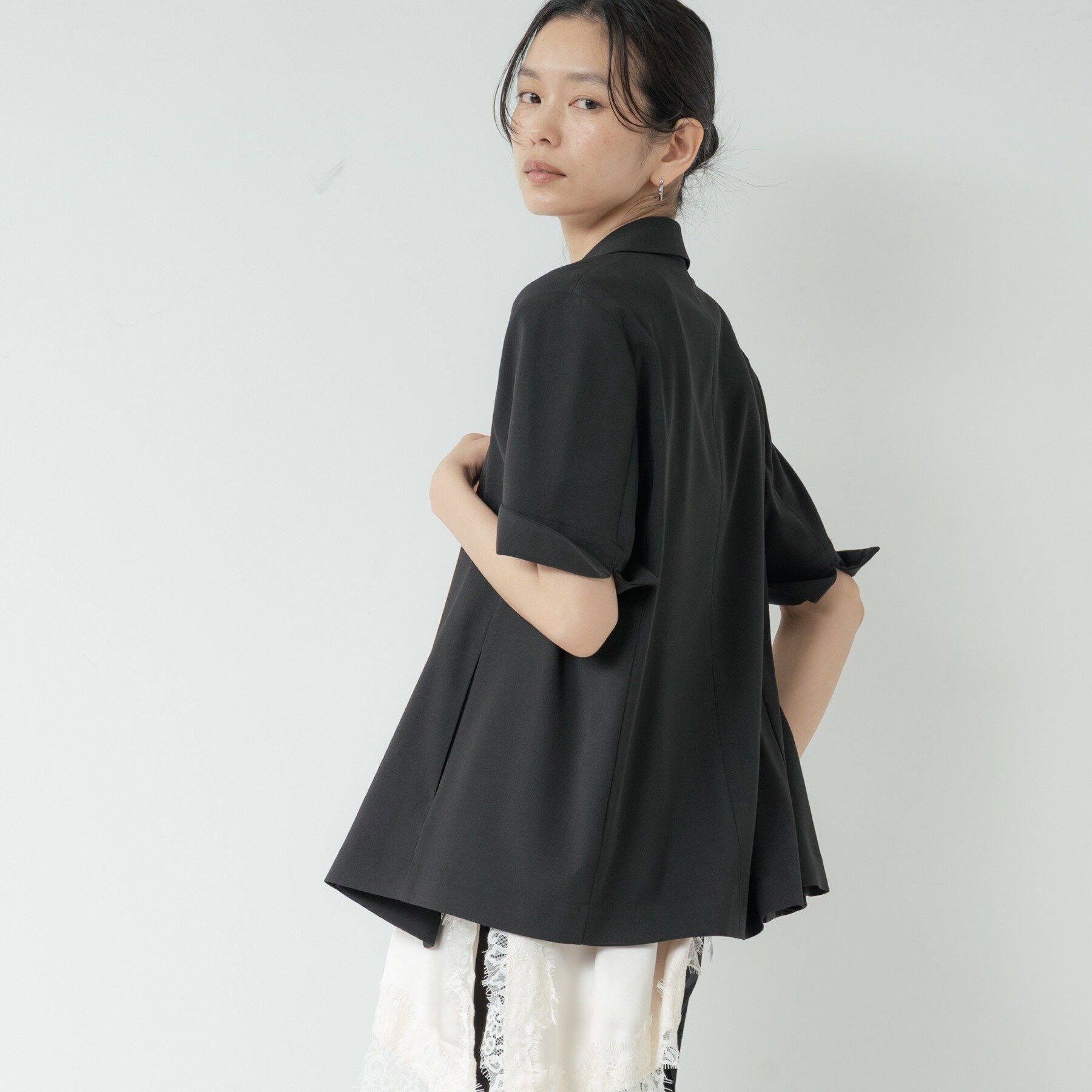 GALLEST「Comfy SET UP｜ハーフスリーブジャケット【セットアップ対応／通勤／接触冷感／UVカット】」|テーラードジャケット|