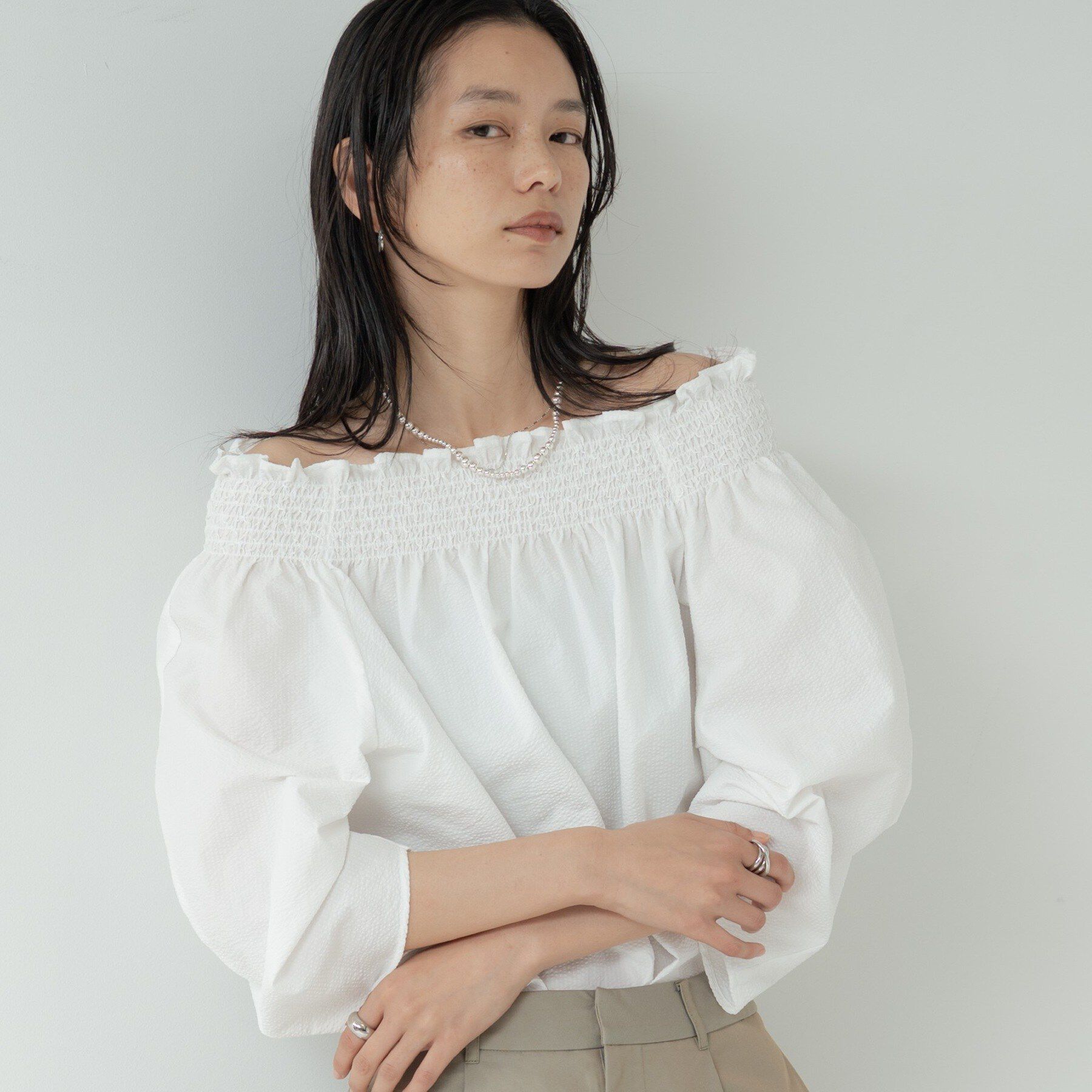 GALLEST「サッカーオフショルブラウス【再入荷／2WAY】」|シャツ・ブラウス|