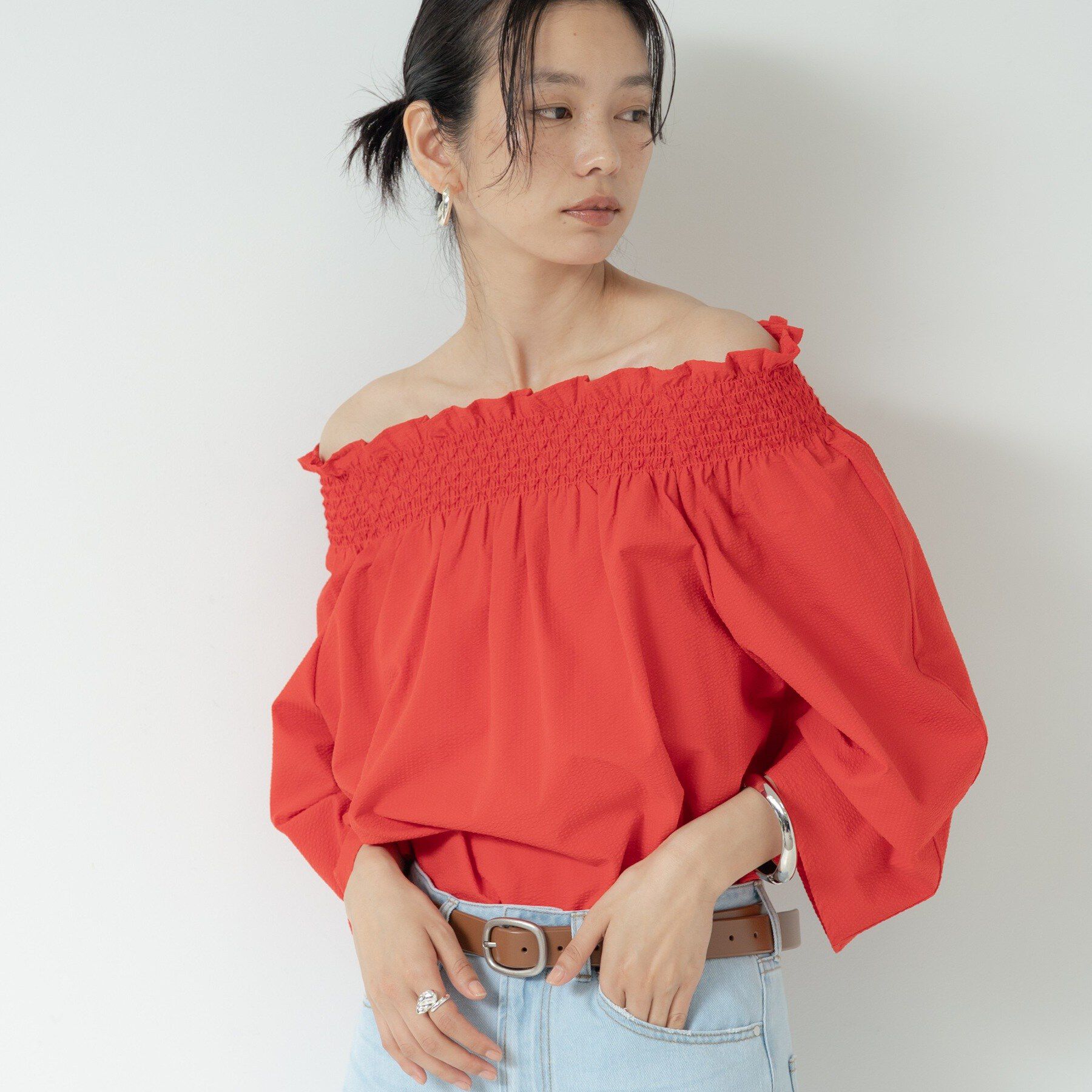 GALLEST「サッカーオフショルブラウス【再入荷／2WAY】」|シャツ・ブラウス|