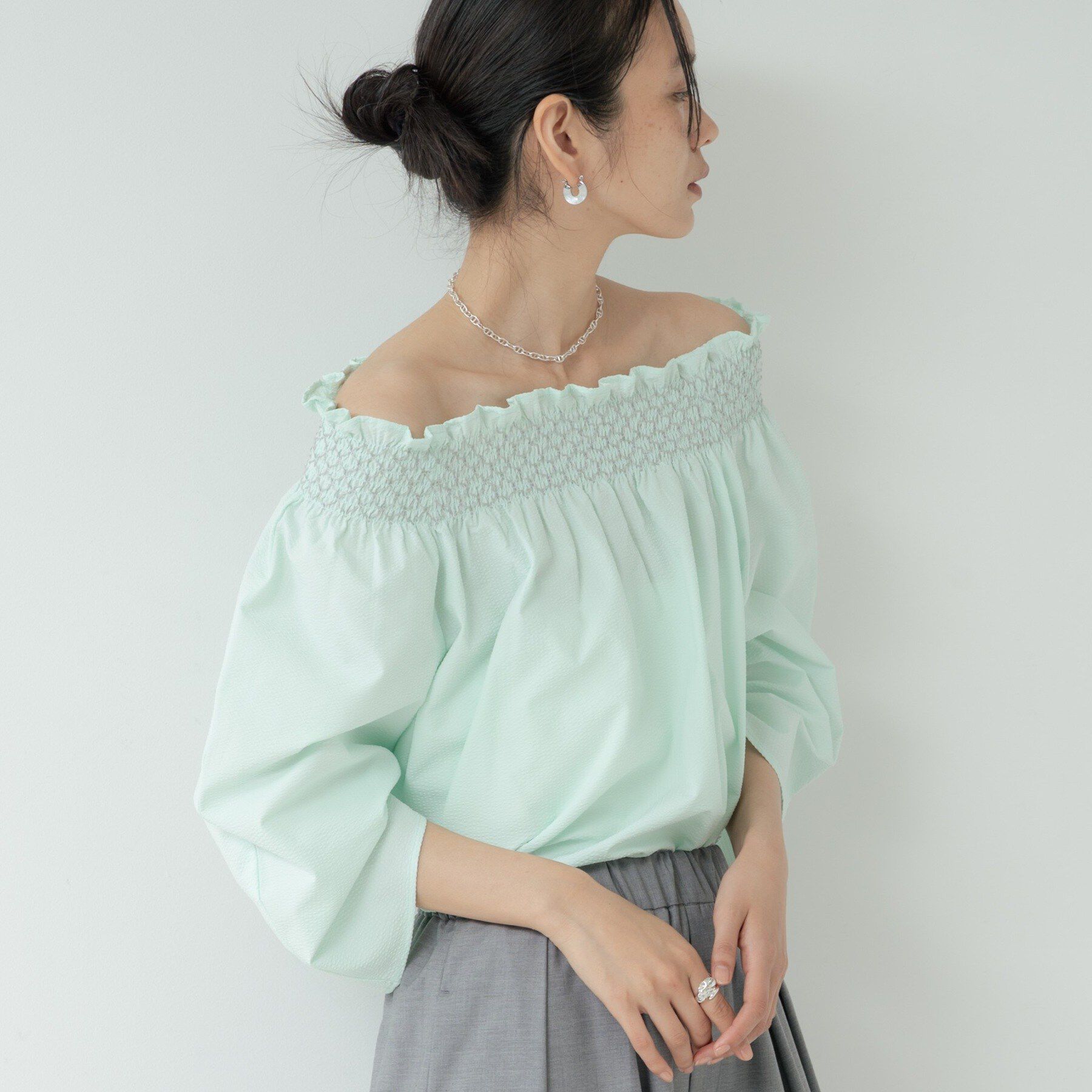 GALLEST「サッカーオフショルブラウス【再入荷／2WAY】」|シャツ・ブラウス|