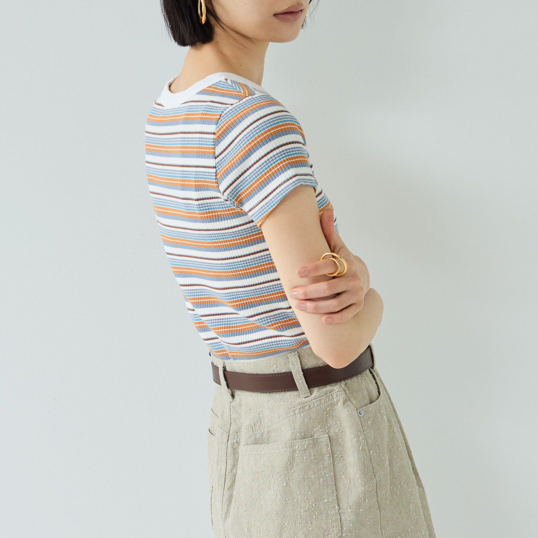 GALLEST「レトロボーダーTシャツ」|Tシャツ・カットソー|