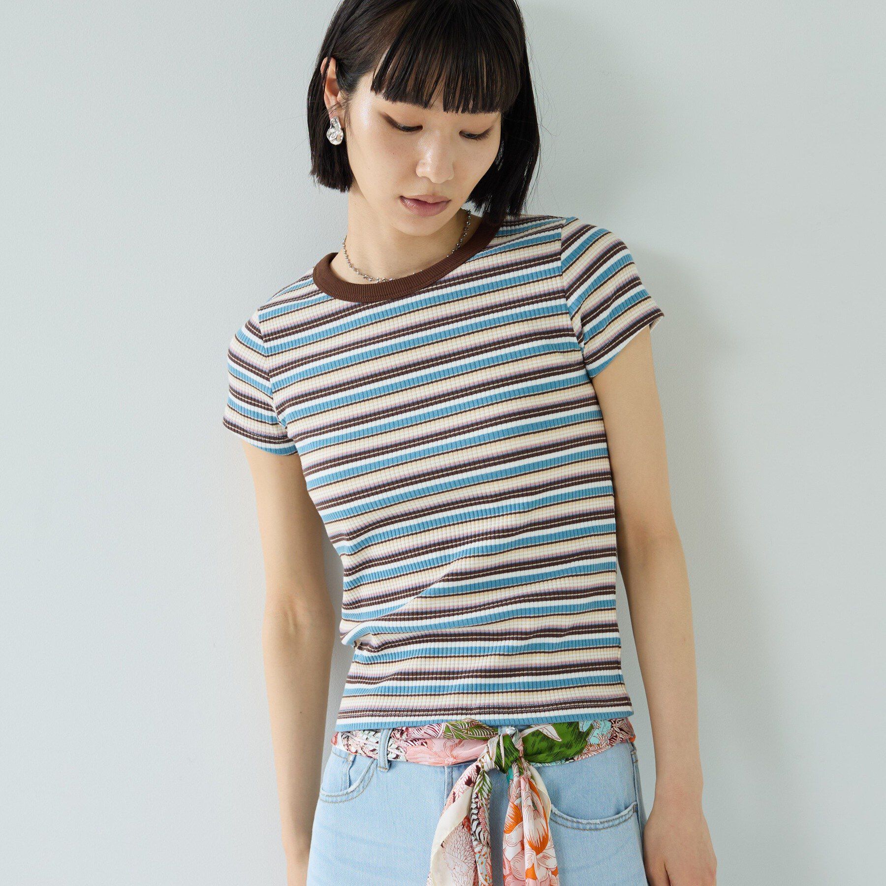 GALLEST「レトロボーダーTシャツ」|Tシャツ・カットソー|