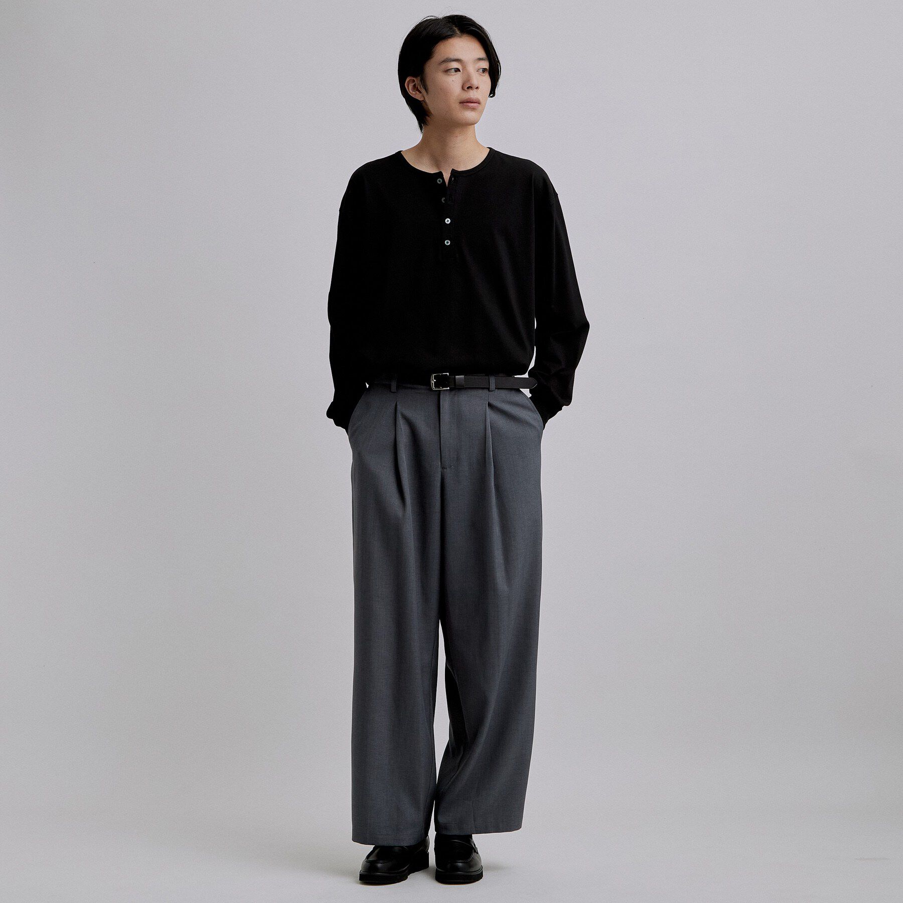 tk.TAKEO KIKUCHI「ヘンリーネック長袖Tシャツ」|Tシャツ・カットソー|