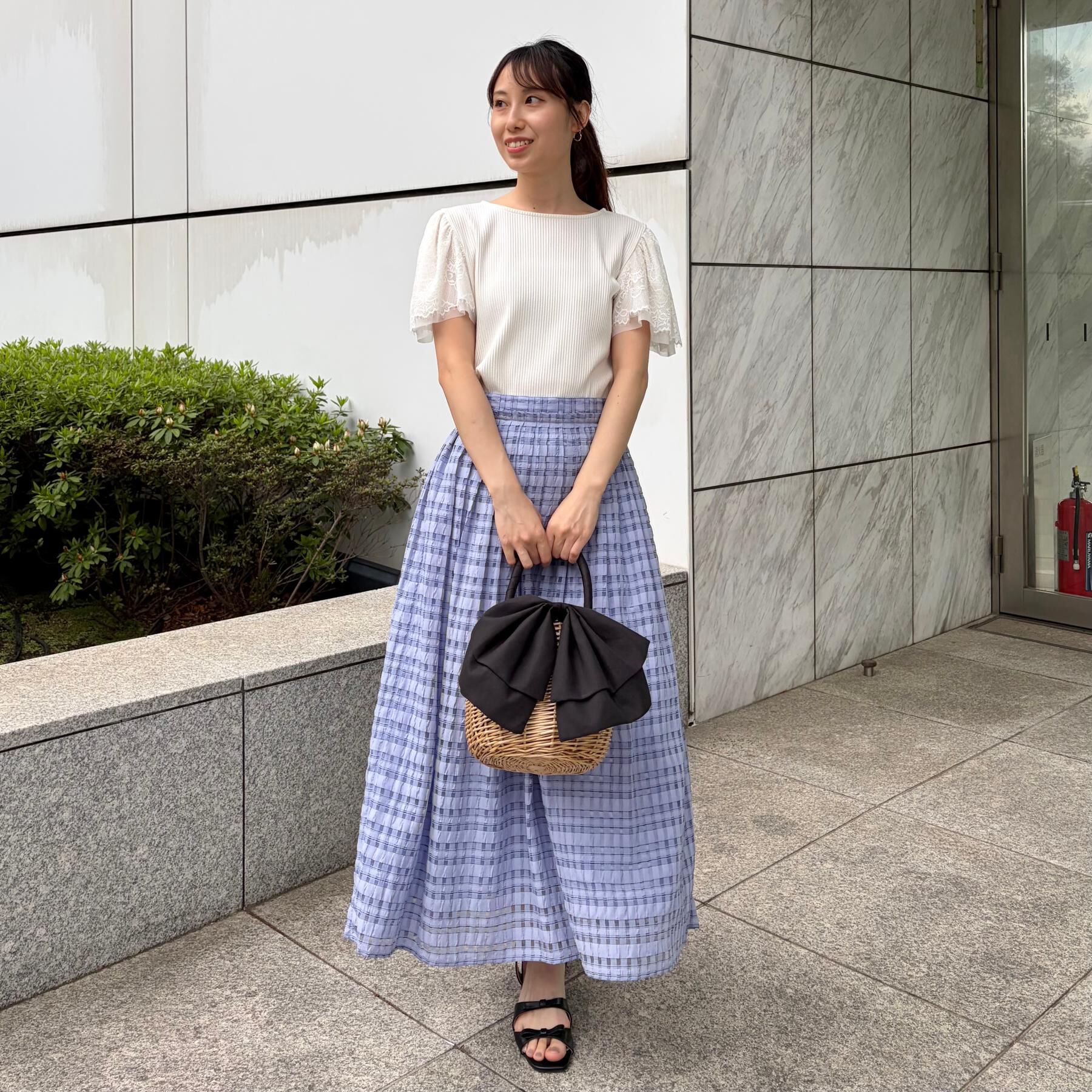 Couture broach「【洗える】袖レース テレコトップス」|Tシャツ・カットソー|