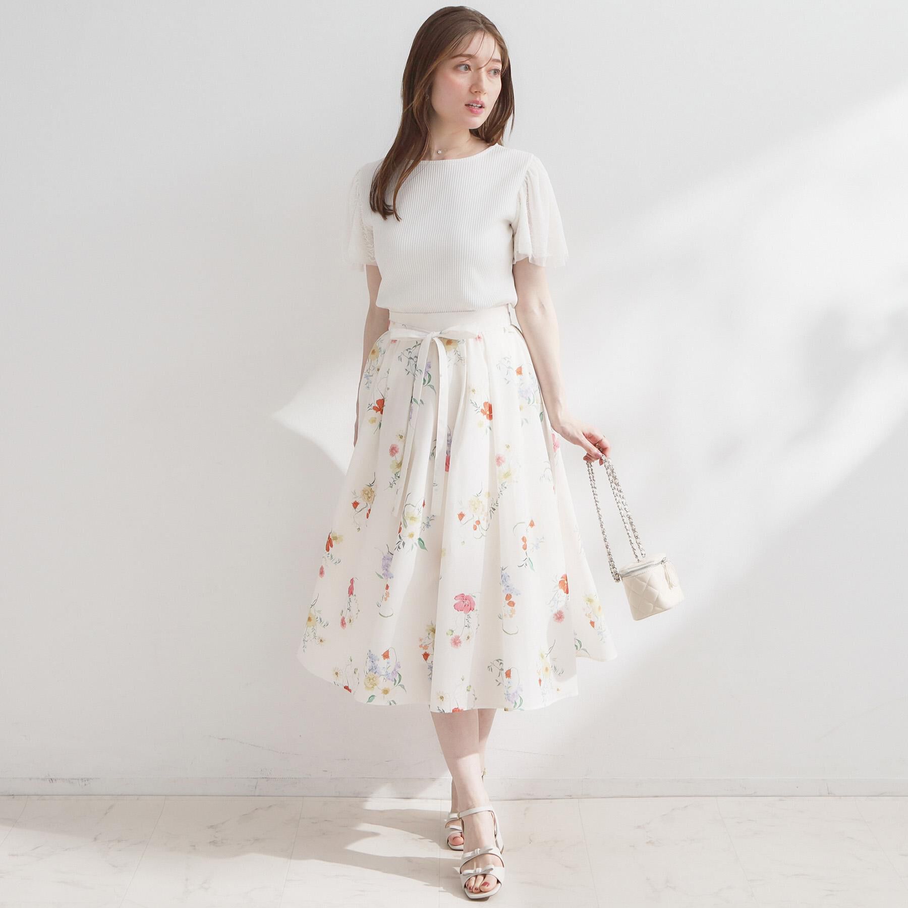 Couture broach「【洗える】袖レース テレコトップス」|Tシャツ・カットソー|
