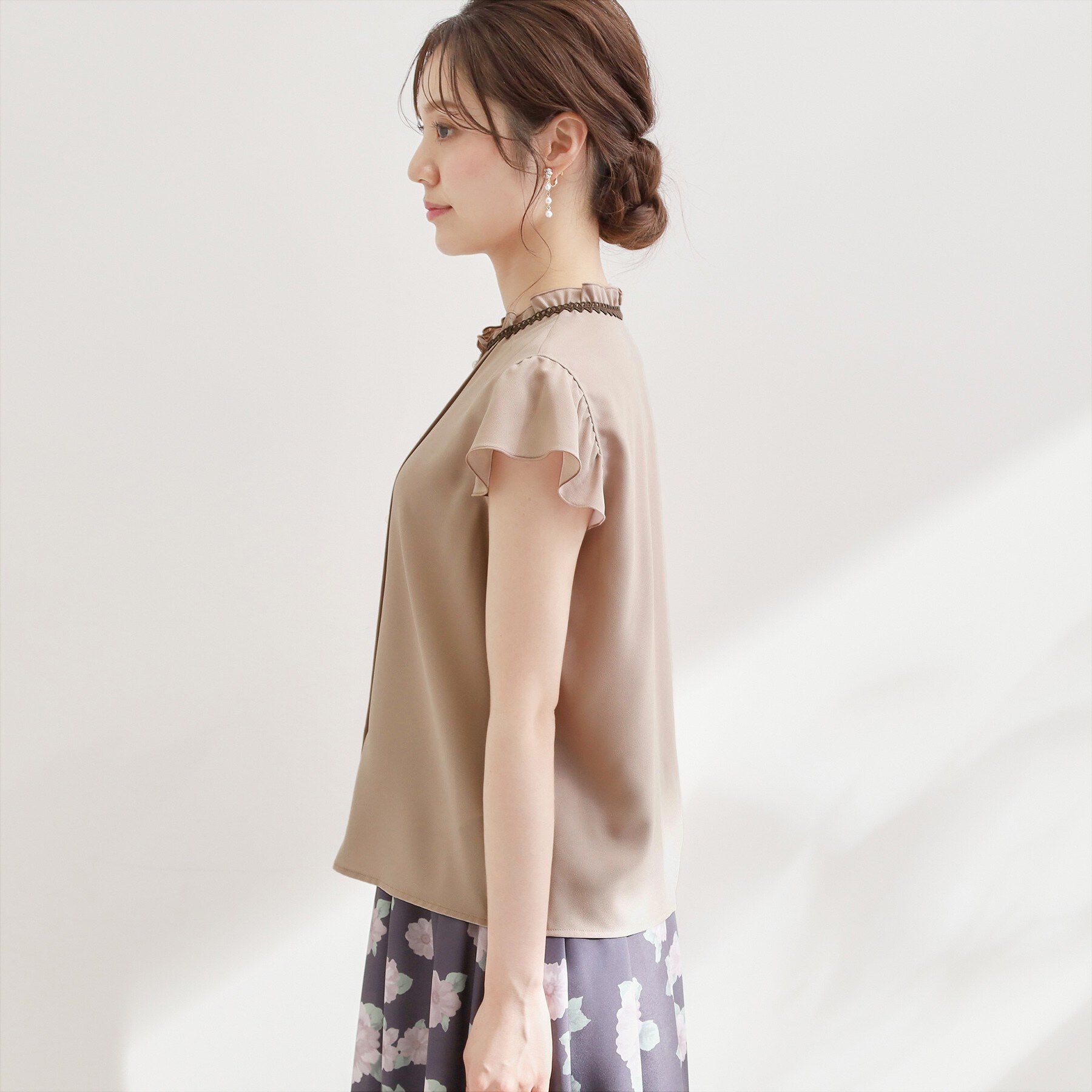 Couture broach「【洗える】ピコレース ピンタックブラウス」|シャツ・ブラウス|