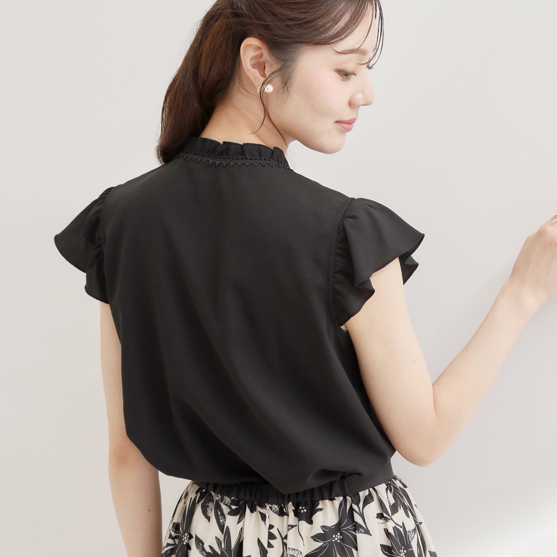 Couture broach「【洗える】ピコレース ピンタックブラウス」|シャツ・ブラウス|