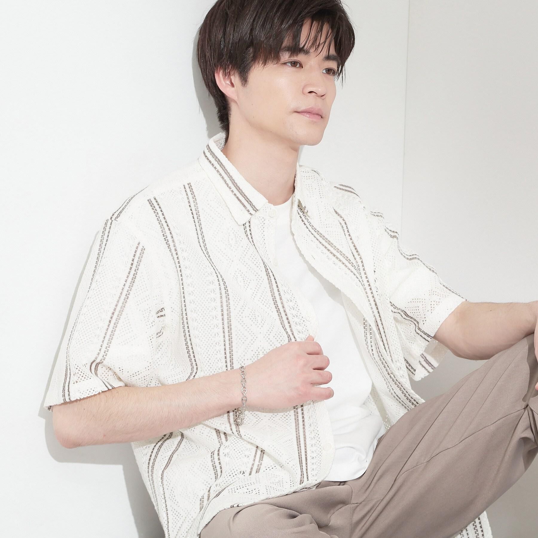 THE SHOP TK「【2点セット】クラフトレース 半袖シャツ＋半袖Tシャツ」|シャツ・ブラウス|