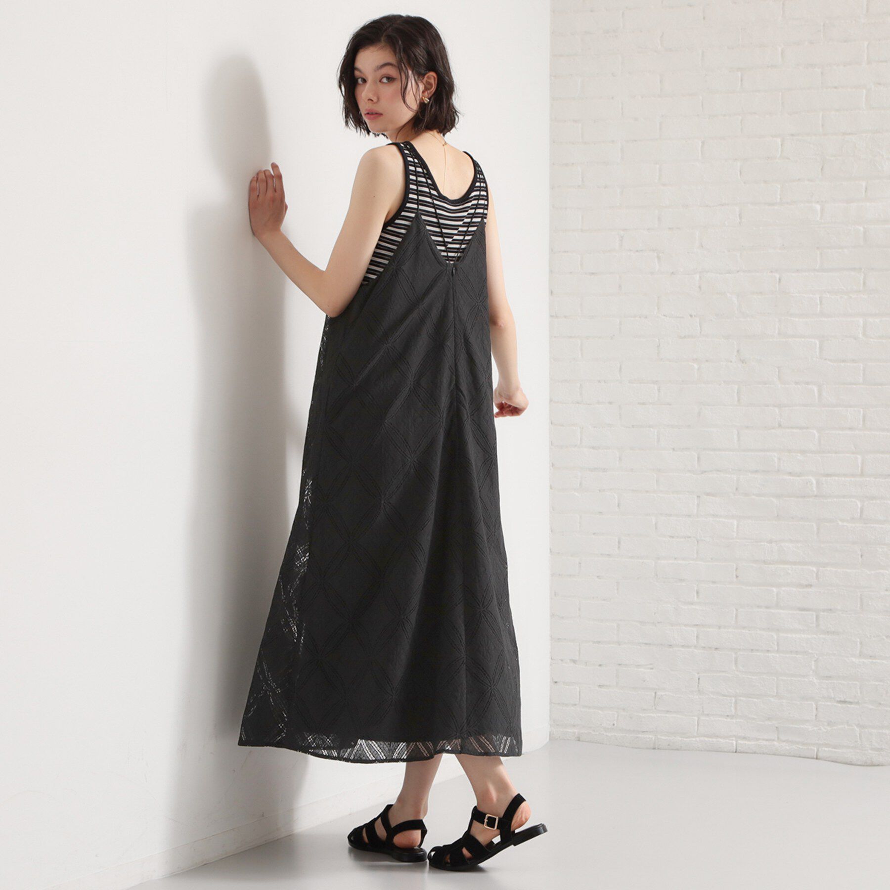 THE SHOP TK「ほんのり品の良い甘さ レースキャミワンピース」|ワンピース|