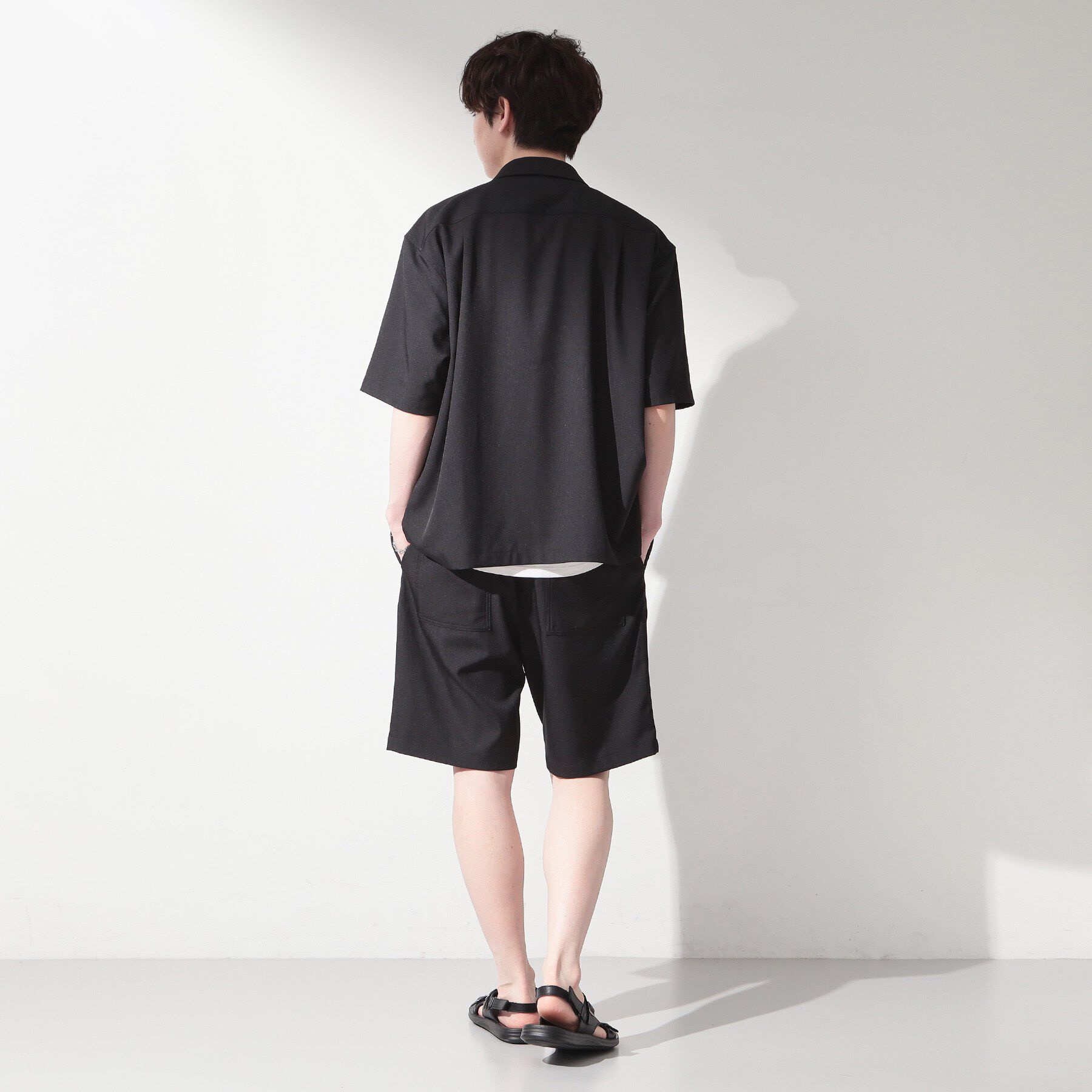 THE SHOP TK「リラックスワイド 5分袖ジャケット セットアップ可／洗濯機OK」|テーラードジャケット|
