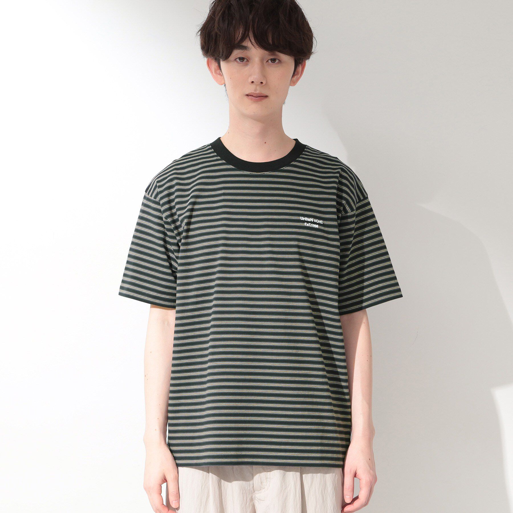 THE SHOP TK「COOLボーダー 半袖Tシャツ 接触冷感／洗濯機OK」|Tシャツ・カットソー|
