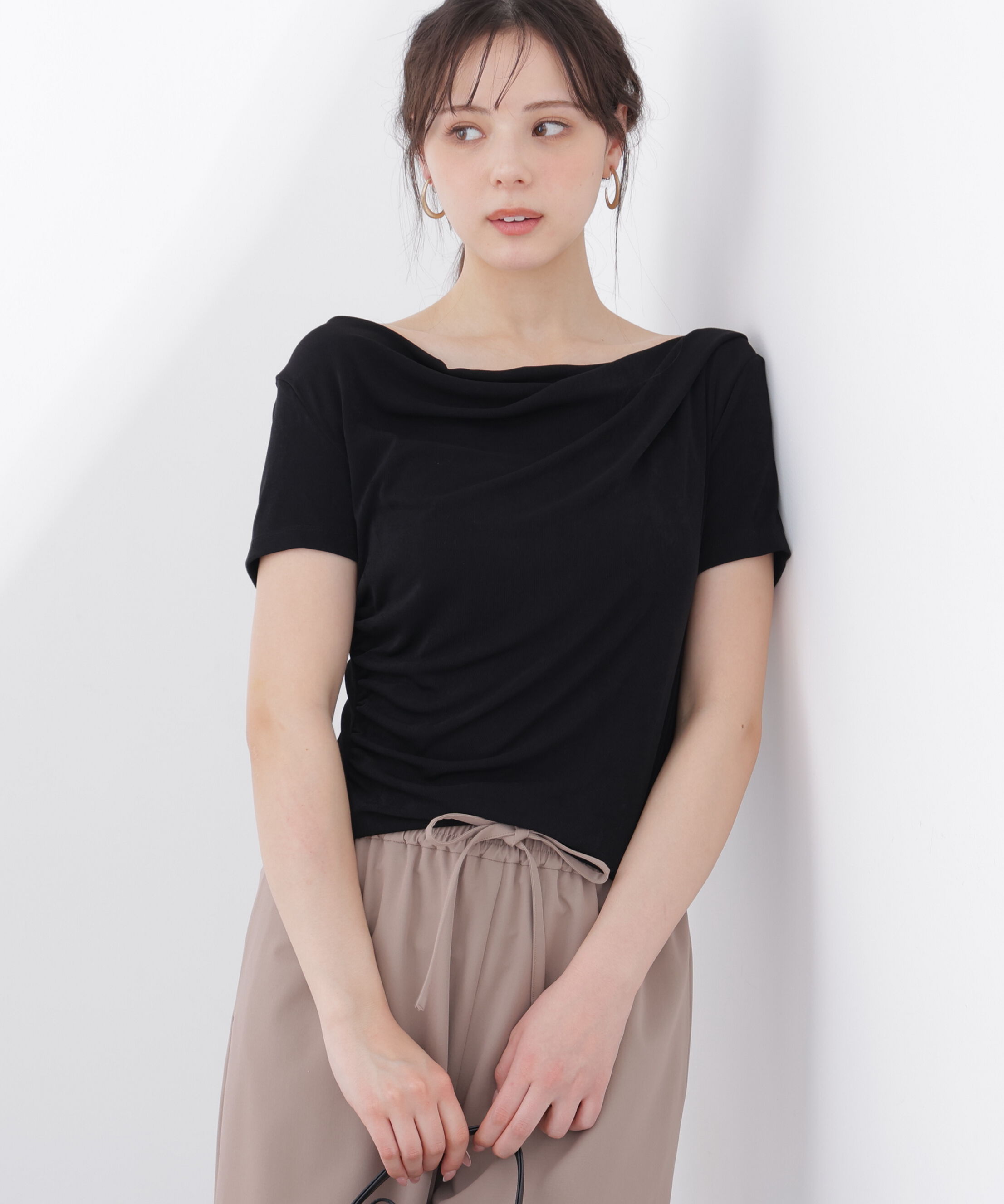 PROPORTION BODY DRESSING「〈a/mie〉アシメドレーププルオーバー」|Tシャツ・カットソー|