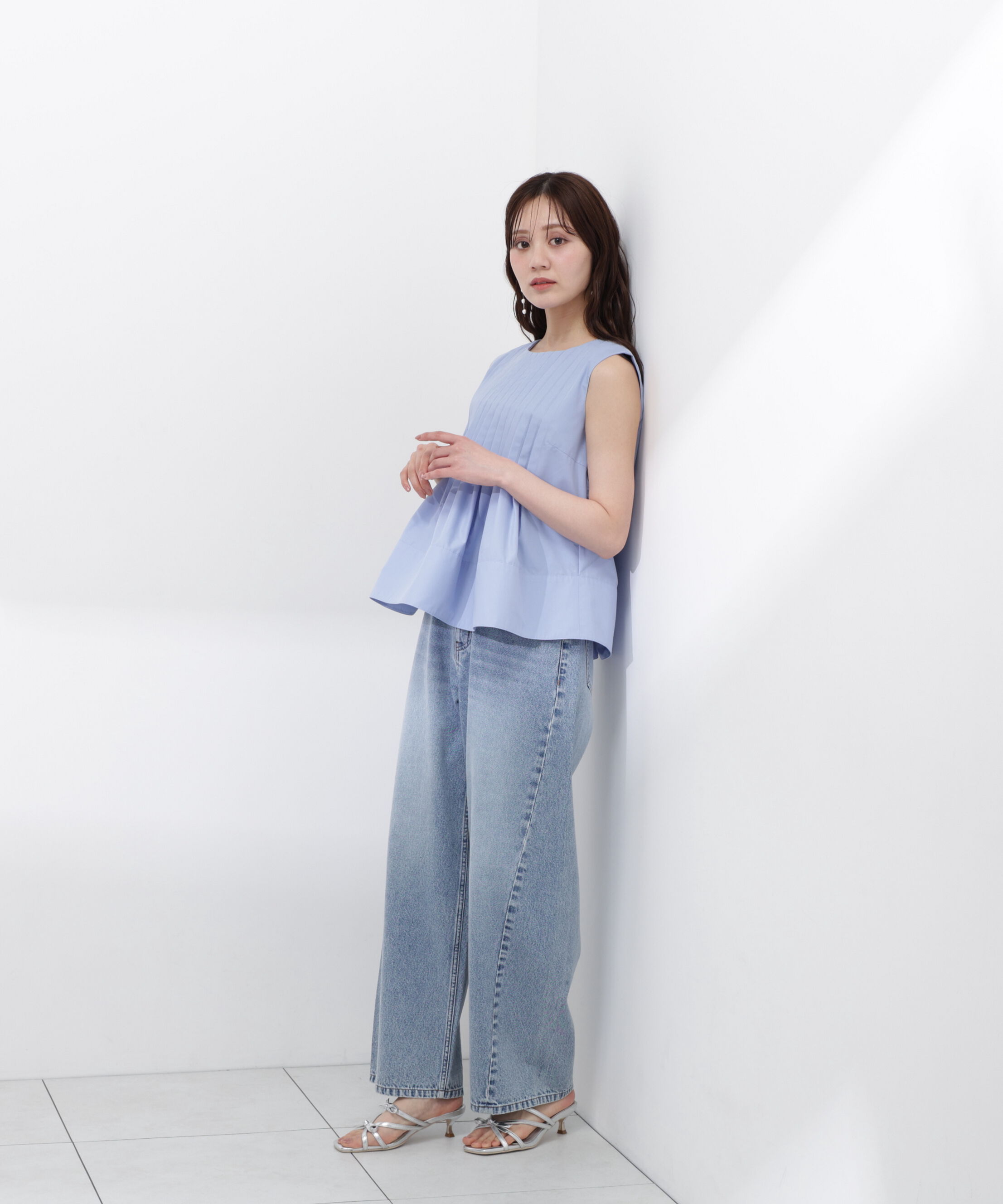 PROPORTION BODY DRESSING「〈a/mie〉ピンタックフレアーブラウス26SS」|シャツ・ブラウス|