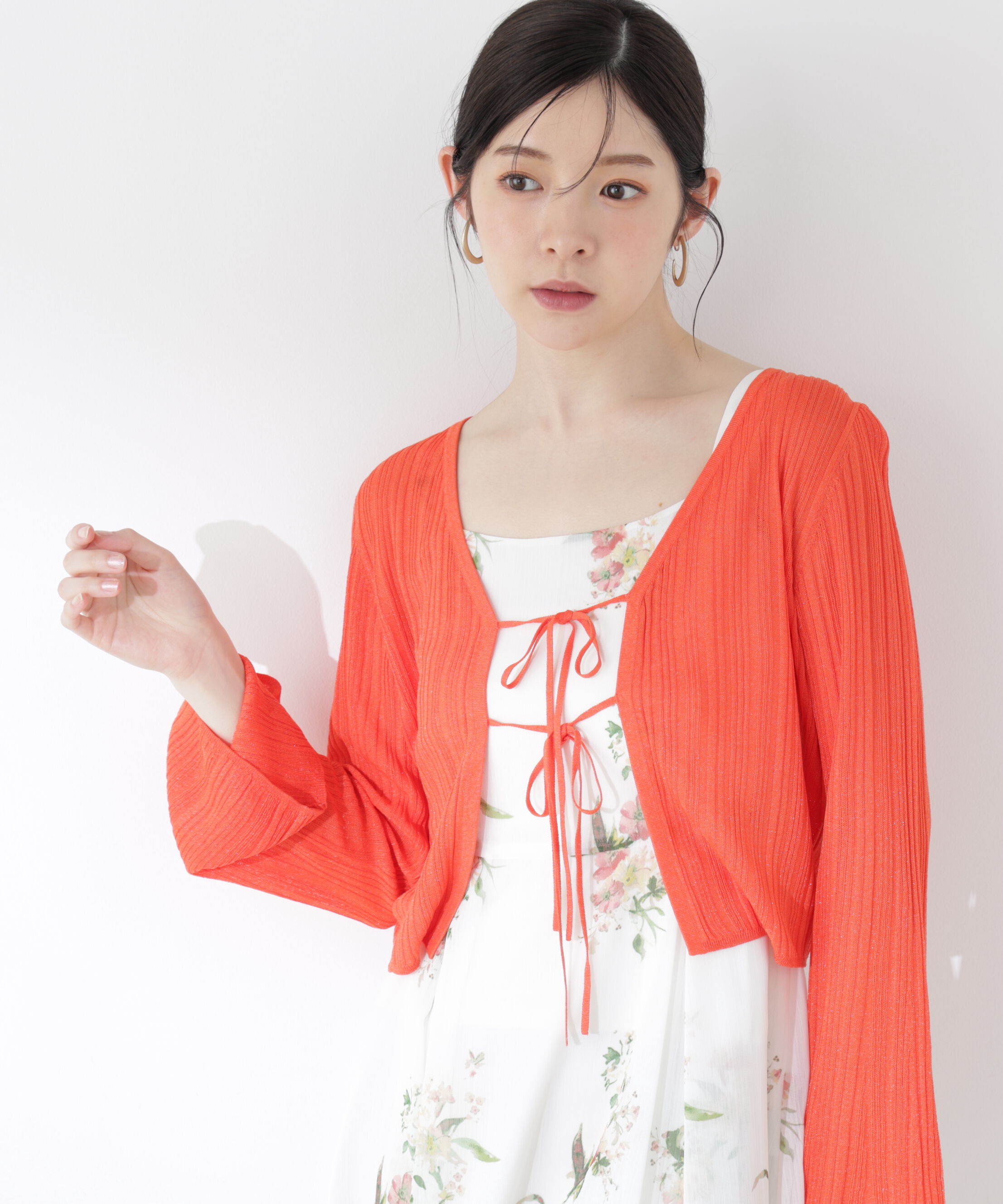 PROPORTION BODY DRESSING「＜中川紅葉さん着用＞シアーリブカーディガン」|カーディガン|