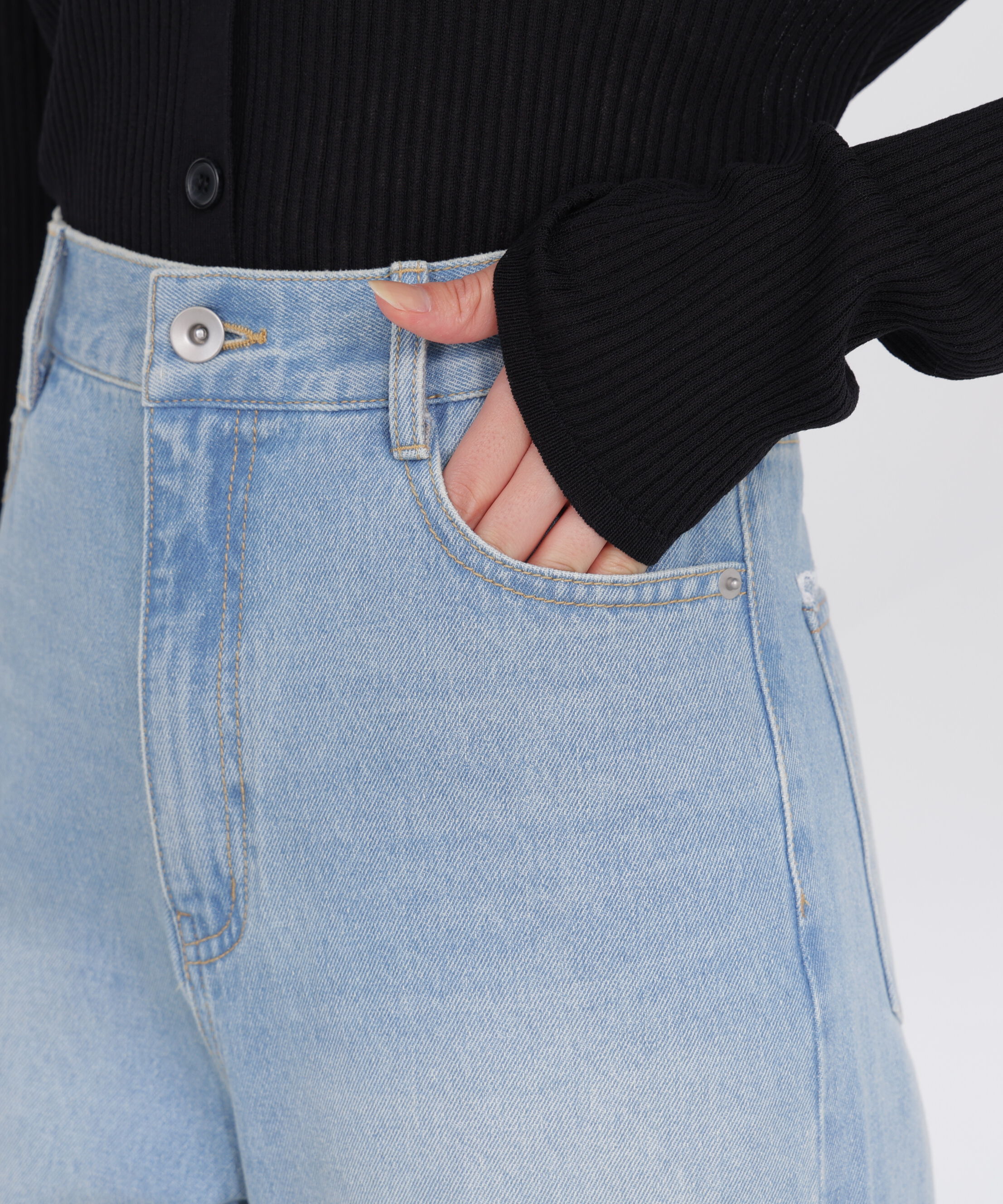 PROPORTION BODY DRESSING「＜a/mie＞レースハイウエストワイドデニムパンツ」|その他|