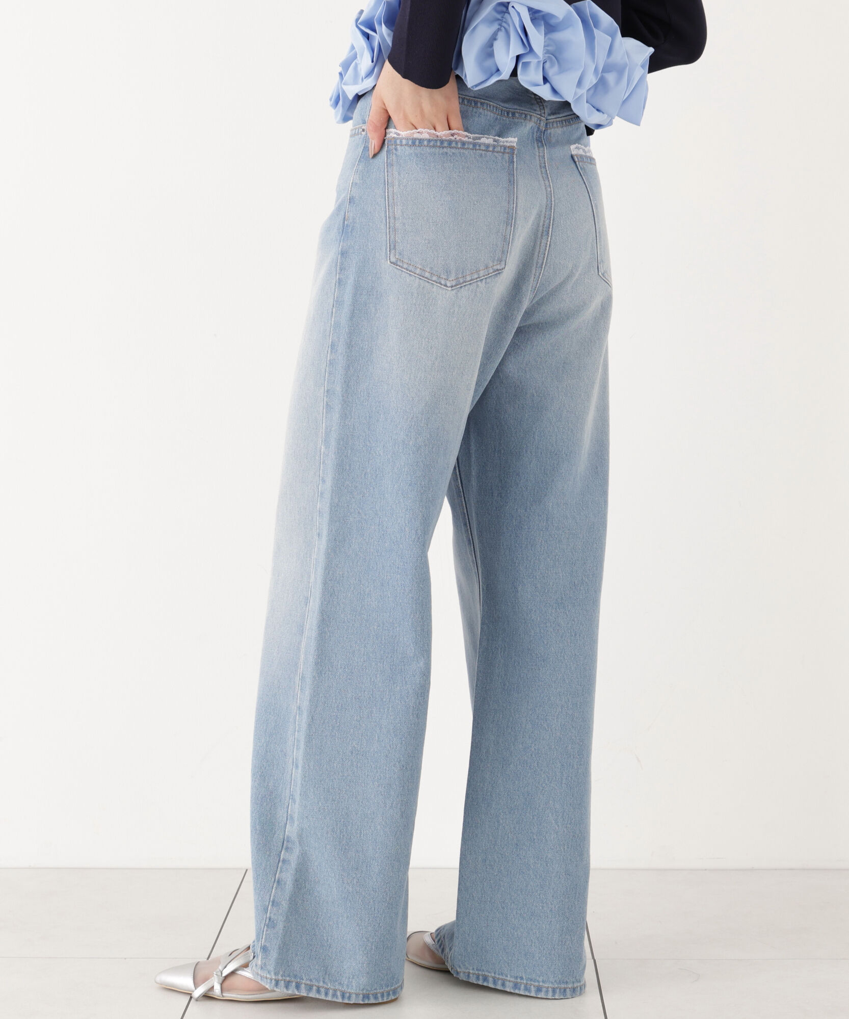 PROPORTION BODY DRESSING「＜a/mie＞レースハイウエストワイドデニムパンツ」|その他|