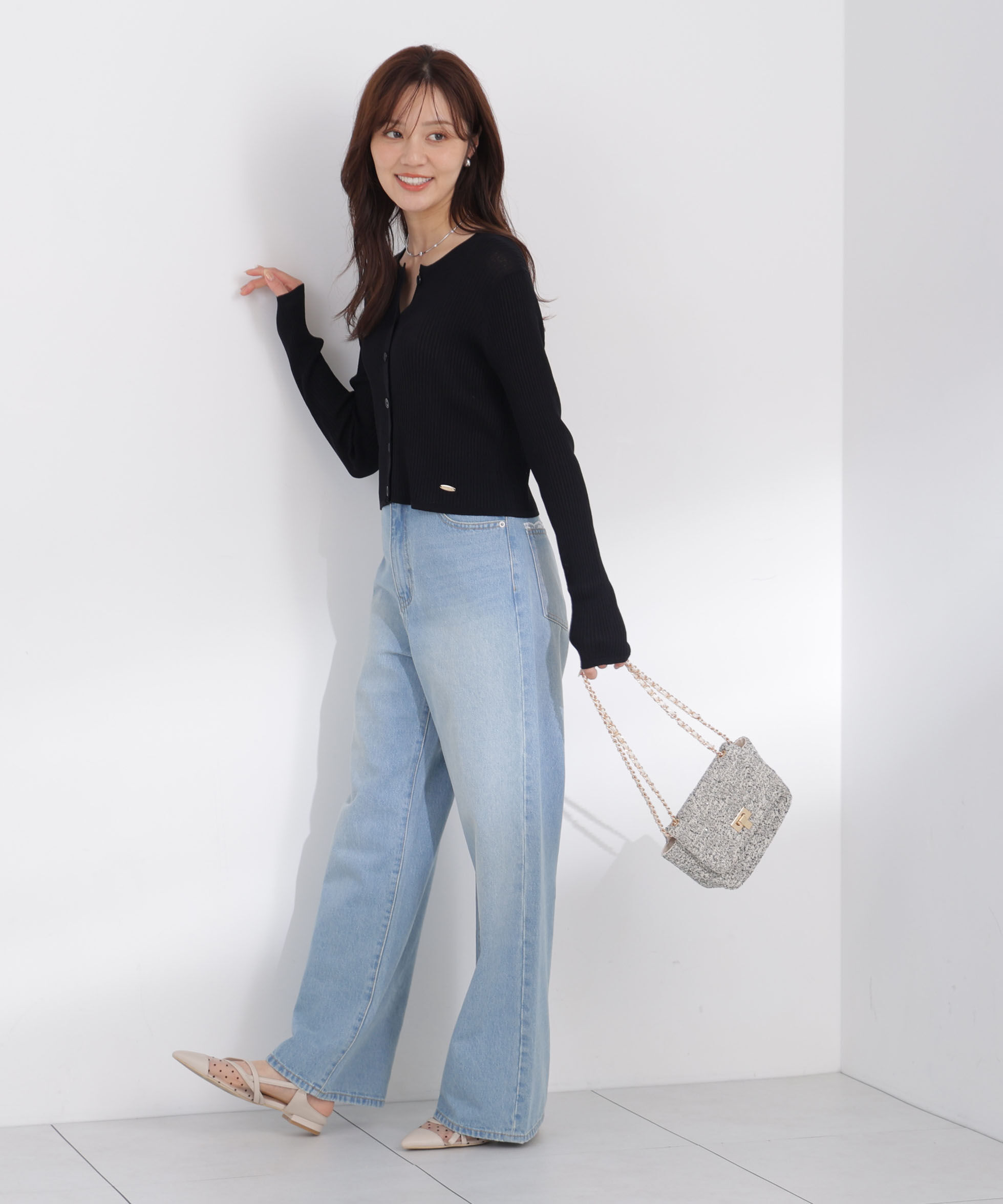 PROPORTION BODY DRESSING「＜a/mie＞レースハイウエストワイドデニムパンツ」|その他|