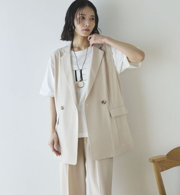 Doux archives「【多機能麻調合繊】テーラードジレ」|その他|
