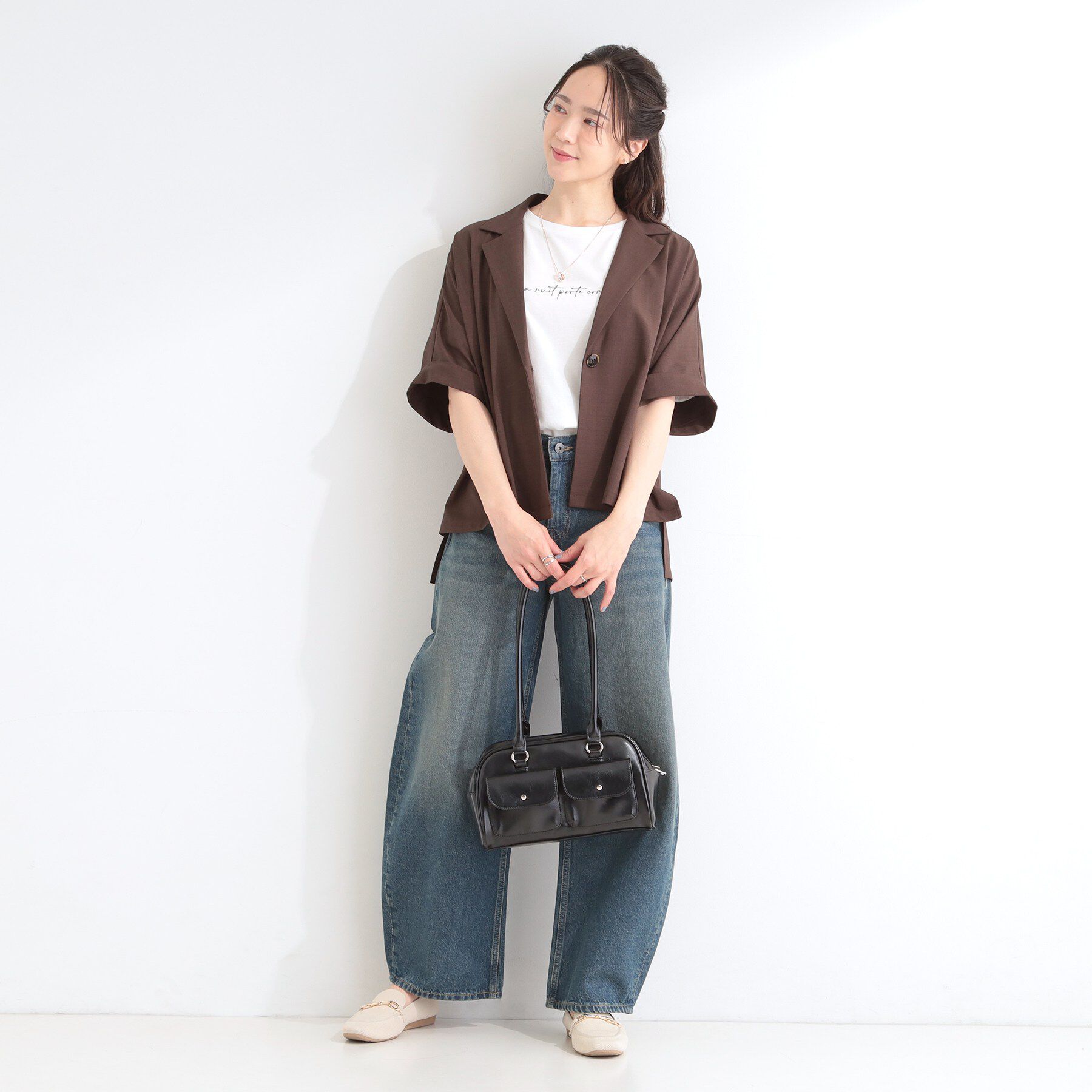 SHOO･LA･RUE「【2点セット/S-LL】ニットベスト＆ロゴTシャツSET」|その他|