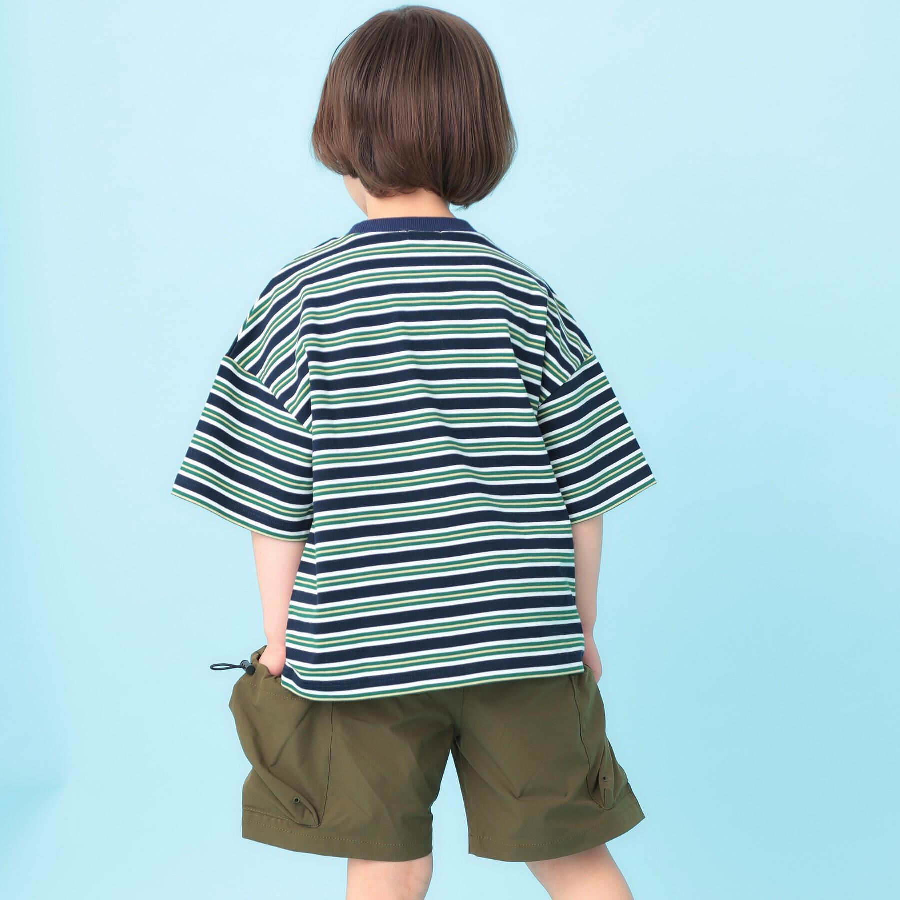 SHOO･LA･RUE「【100-150cm】マルチボーダーTシャツ」|Tシャツ・カットソー|