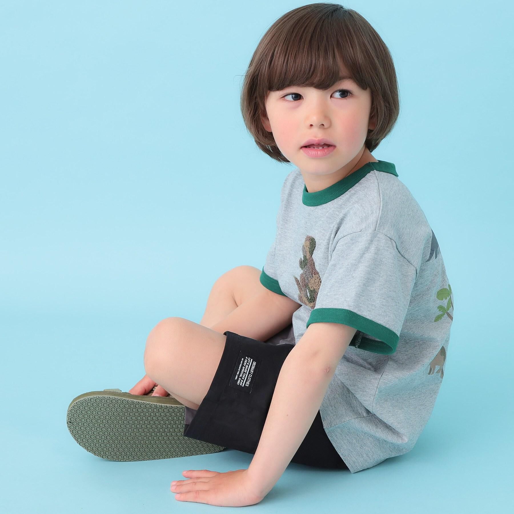 SHOO･LA･RUE「【100-150cm】バイカラーショートパンツ」|キュロット|