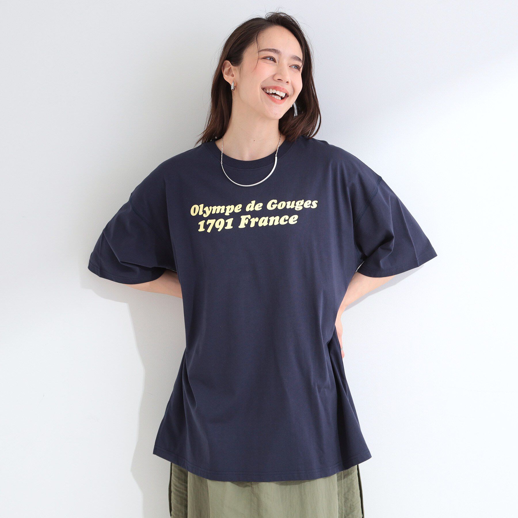 SHOO･LA･RUE「【ひんやり】ゆるっと体型カバー BIGアソートTシャツ」|Tシャツ・カットソー|