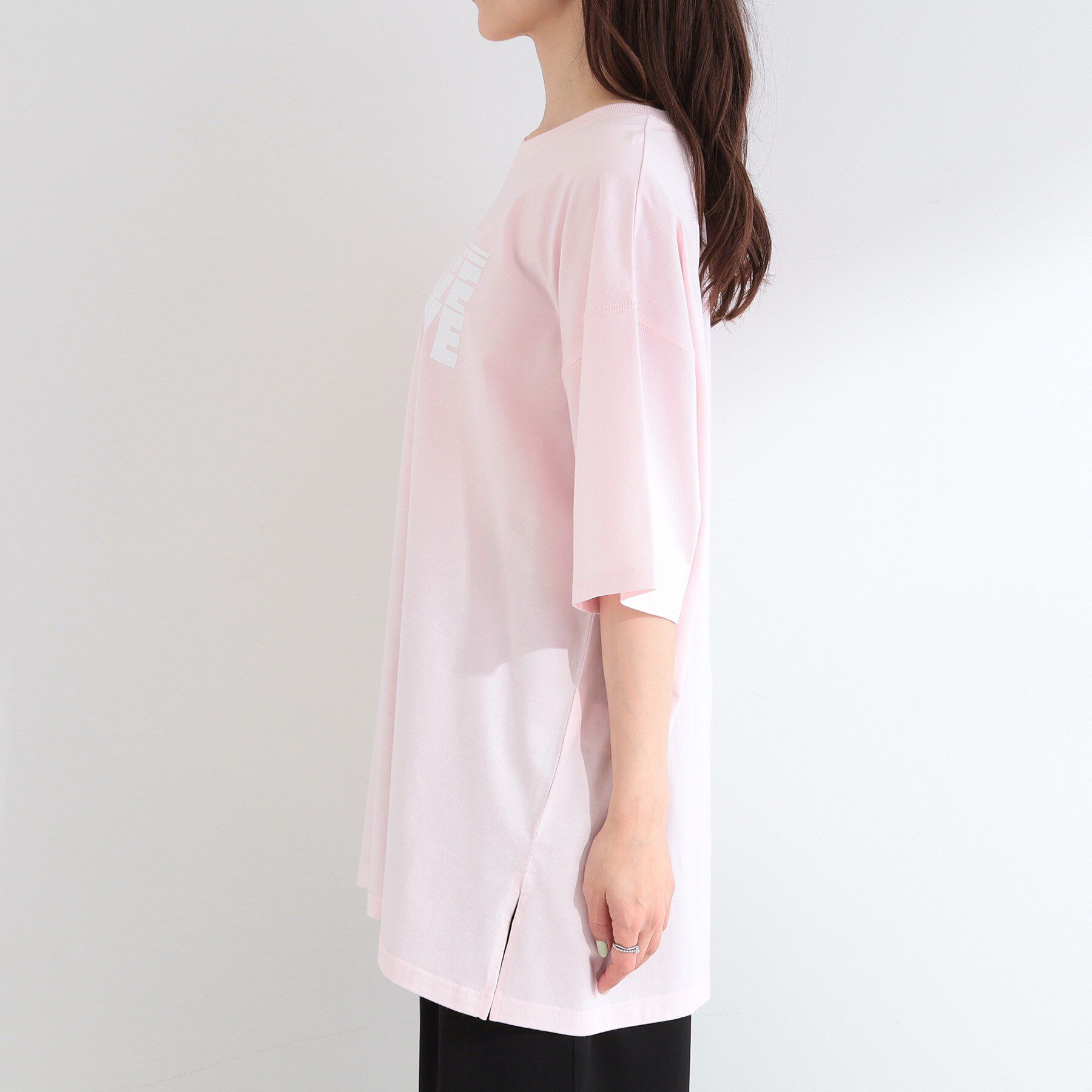 SHOO･LA･RUE「【ひんやり】ゆるっと体型カバー BIGアソートTシャツ」|Tシャツ・カットソー|