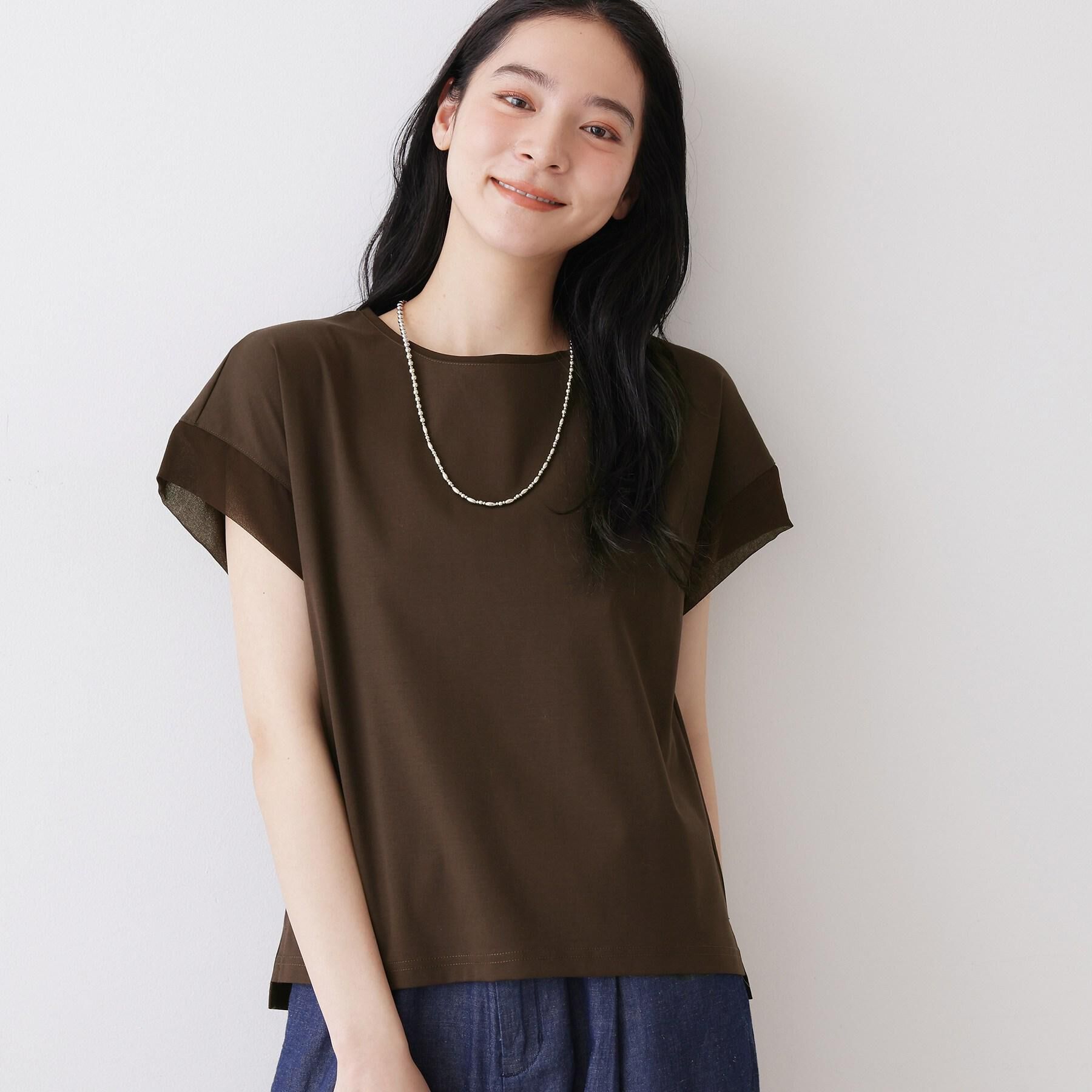 Dessin「【UVカット/接触冷感】美光沢カットソー」|Tシャツ・カットソー|