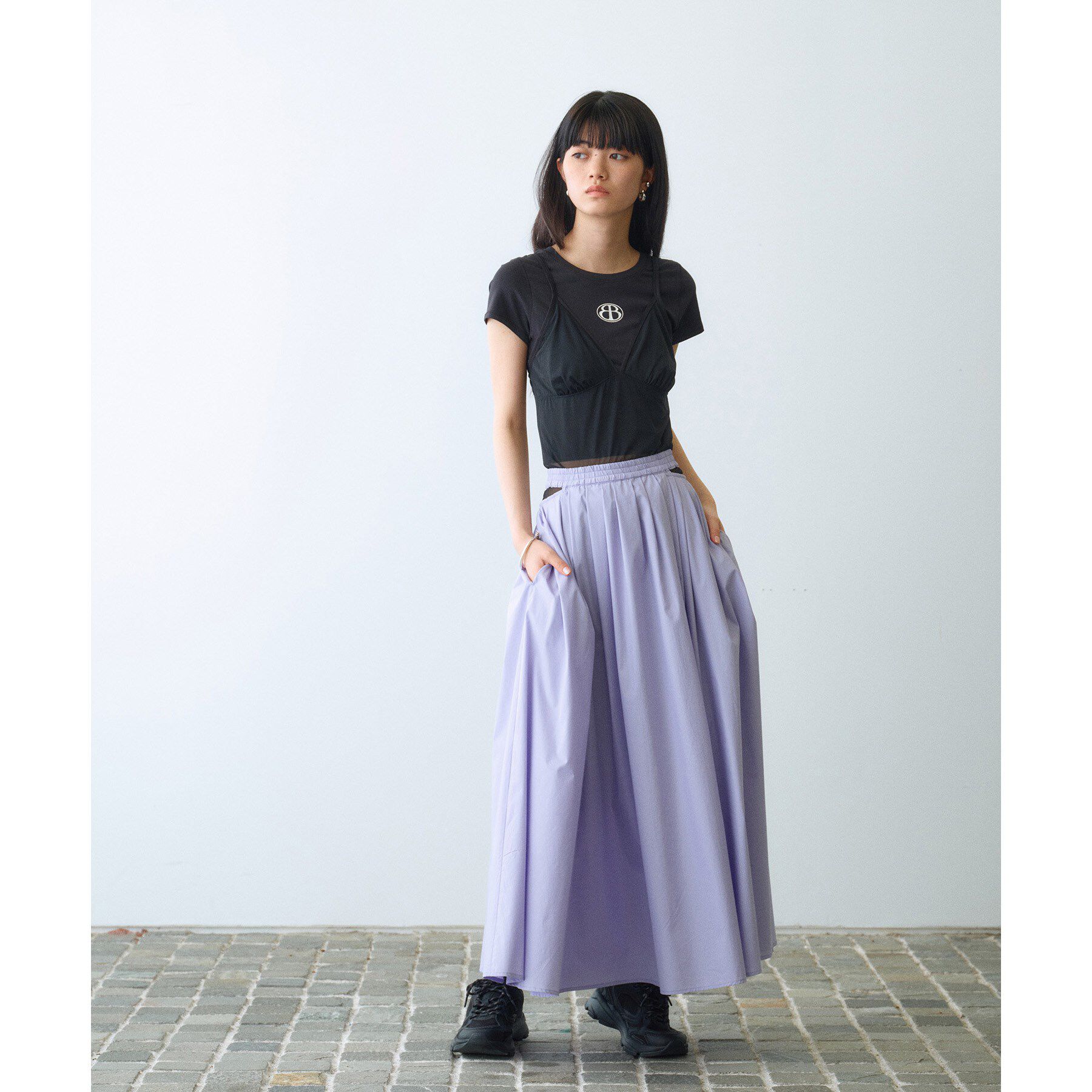 CODE A「side slit volume skirt」|スカート|