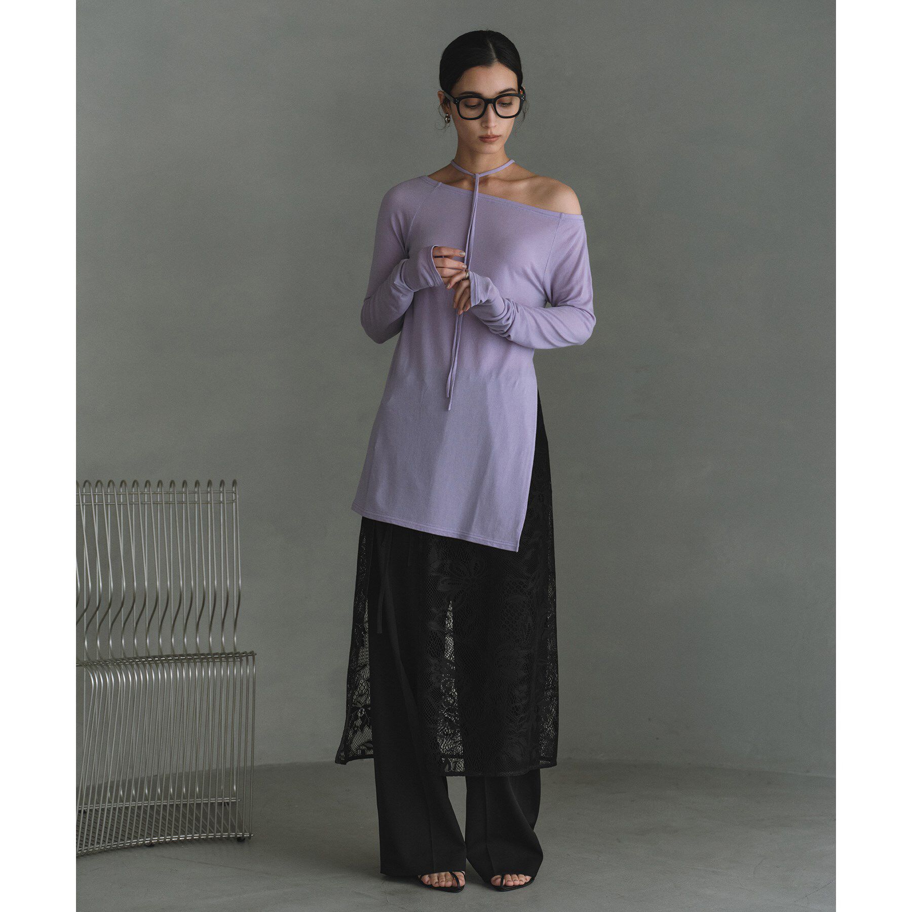 CODE A「off－shoulder jersey top」|Tシャツ・カットソー|