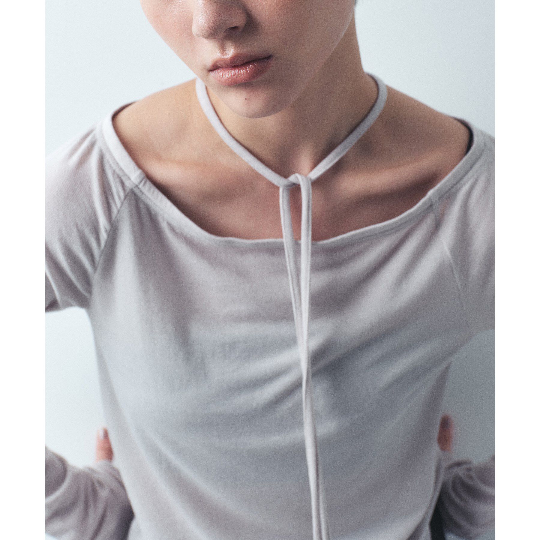 CODE A「off－shoulder jersey top」|Tシャツ・カットソー|グレージュ(050)