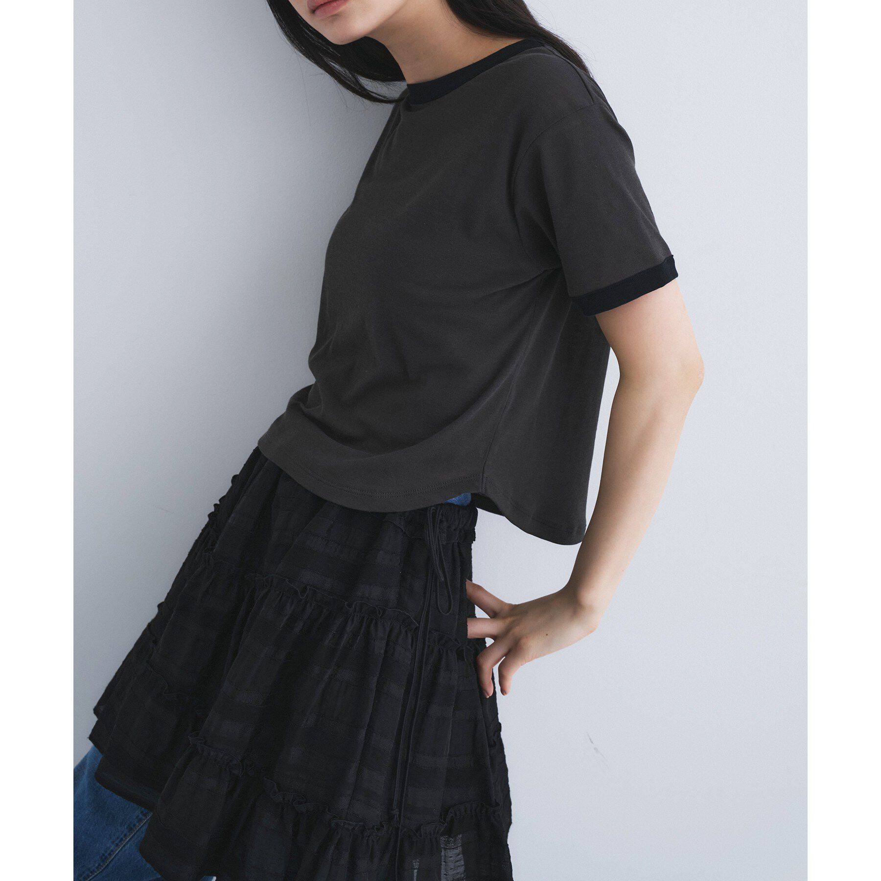 CODE A「sheer ringer tee」|Tシャツ・カットソー|