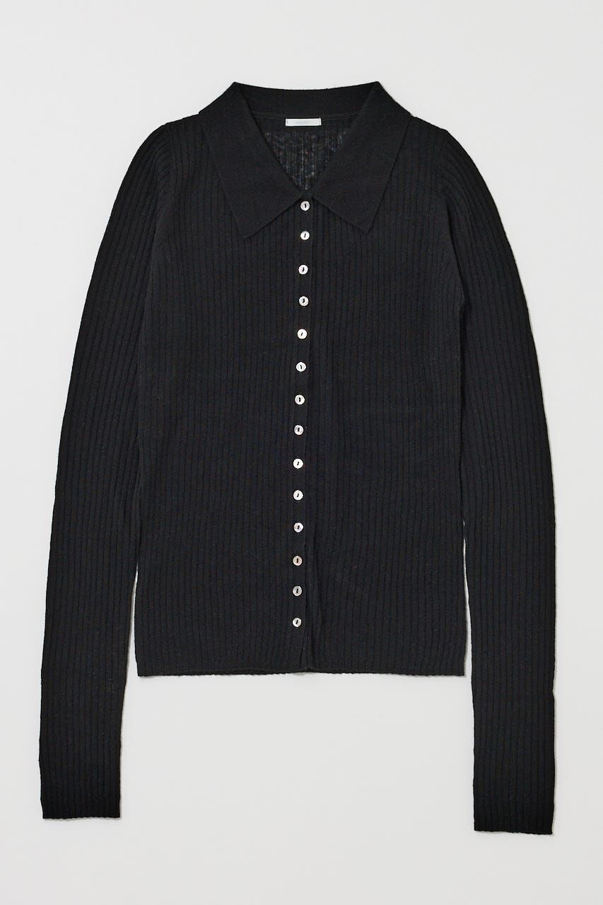 MOUSSY「SHEER KNIT SHIRT シャツ」|ニット・セーター|