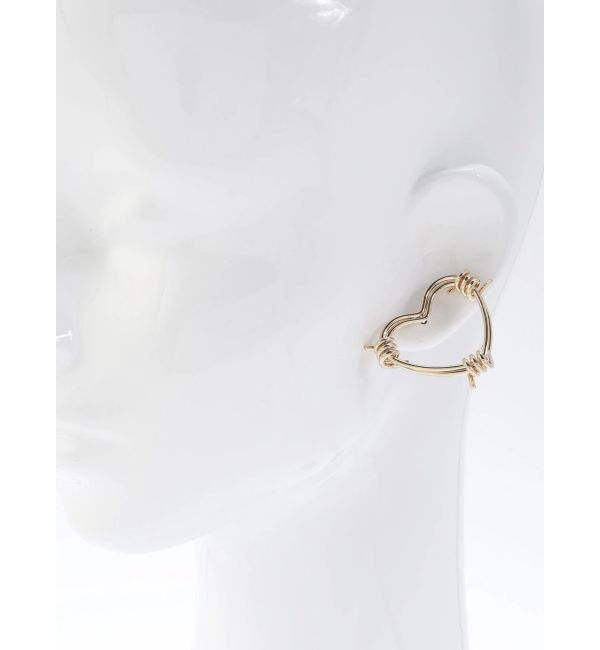 EVRIS「HEART MOTIF HOOP ピアス」|ピアス|