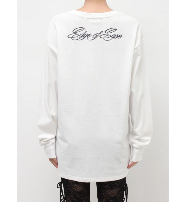 EVRIS「オーバーサイズラインストーングラフィックロンT」|Tシャツ・カットソー|