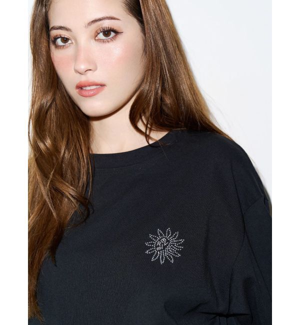 EVRIS「ラインストーングラフィック BIG Tシャツ」|Tシャツ・カットソー|