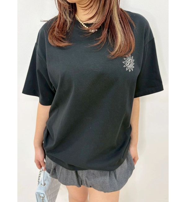 EVRIS「ラインストーングラフィック BIG Tシャツ」|Tシャツ・カットソー|