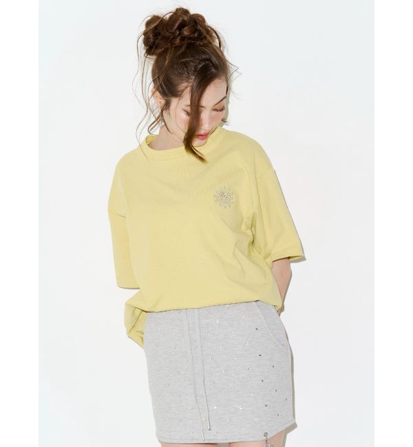 EVRIS「ラインストーングラフィック BIG Tシャツ」|Tシャツ・カットソー|
