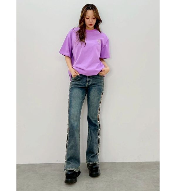EVRIS「ラインストーングラフィック BIG Tシャツ」|Tシャツ・カットソー|