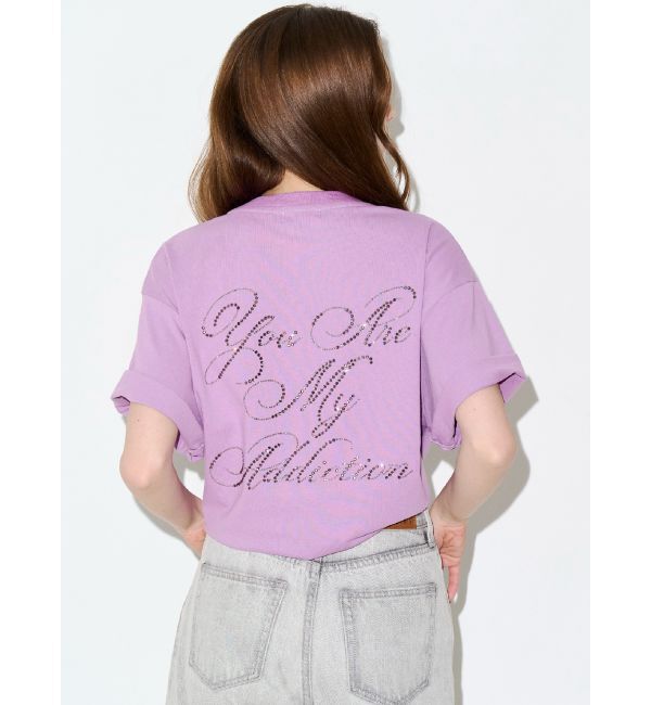 EVRIS「ラインストーングラフィック BIG Tシャツ」|Tシャツ・カットソー|パープル