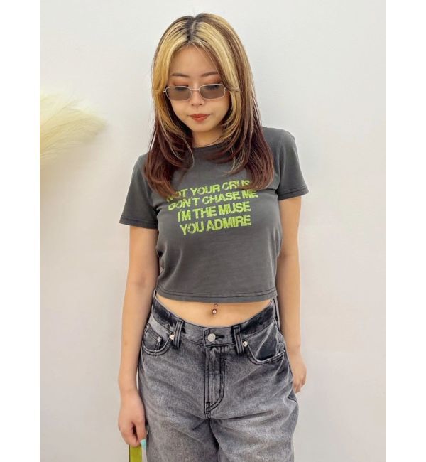 EVRIS「バックオープンクロップドＴシャツ」|Tシャツ・カットソー|