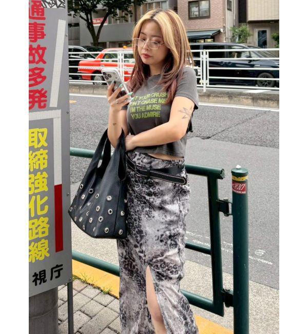EVRIS「バックオープンクロップドＴシャツ」|Tシャツ・カットソー|