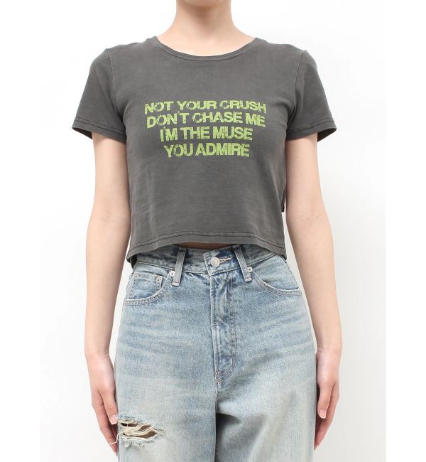EVRIS「バックオープンクロップドＴシャツ」|Tシャツ・カットソー|