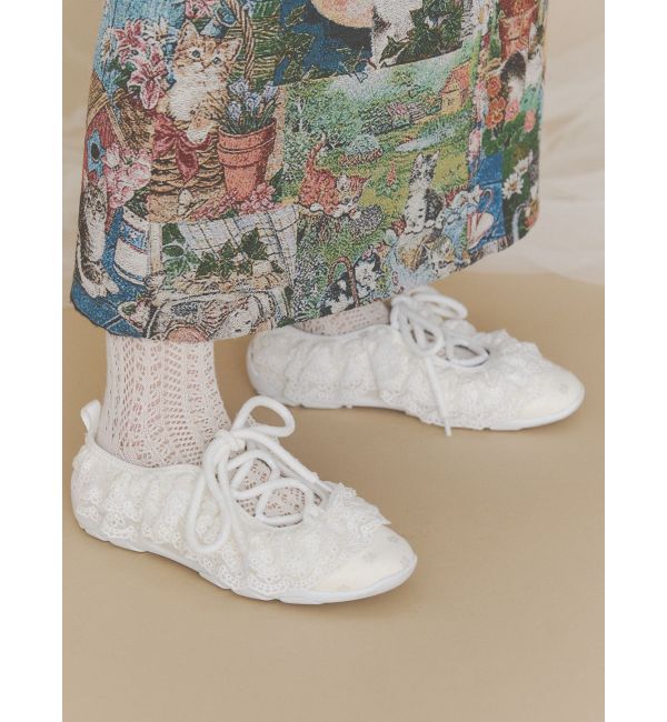 merry jenny「Frill Ballet Sneakers」|スニーカー|