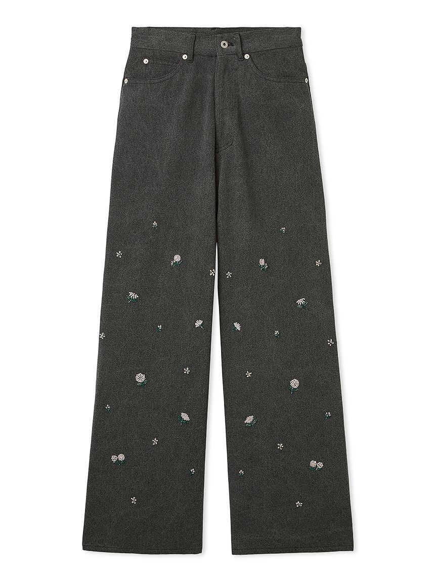 FURFUR「ビーズ刺繍デニムパンツ」|デニム|