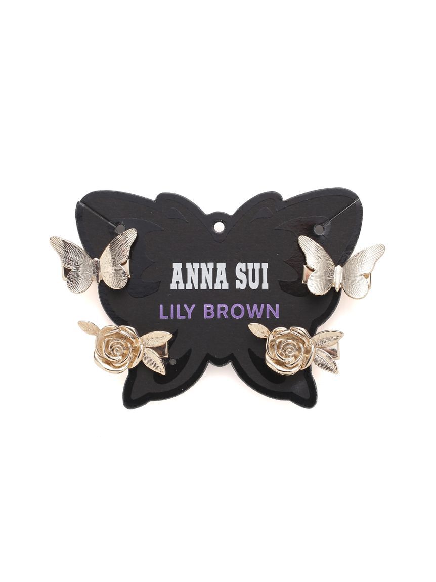 LILY BROWN「【LILY BROWN&times;ANNA SUI】バタフライ＆ローズヘアクリップセット」|ヘアバンド|