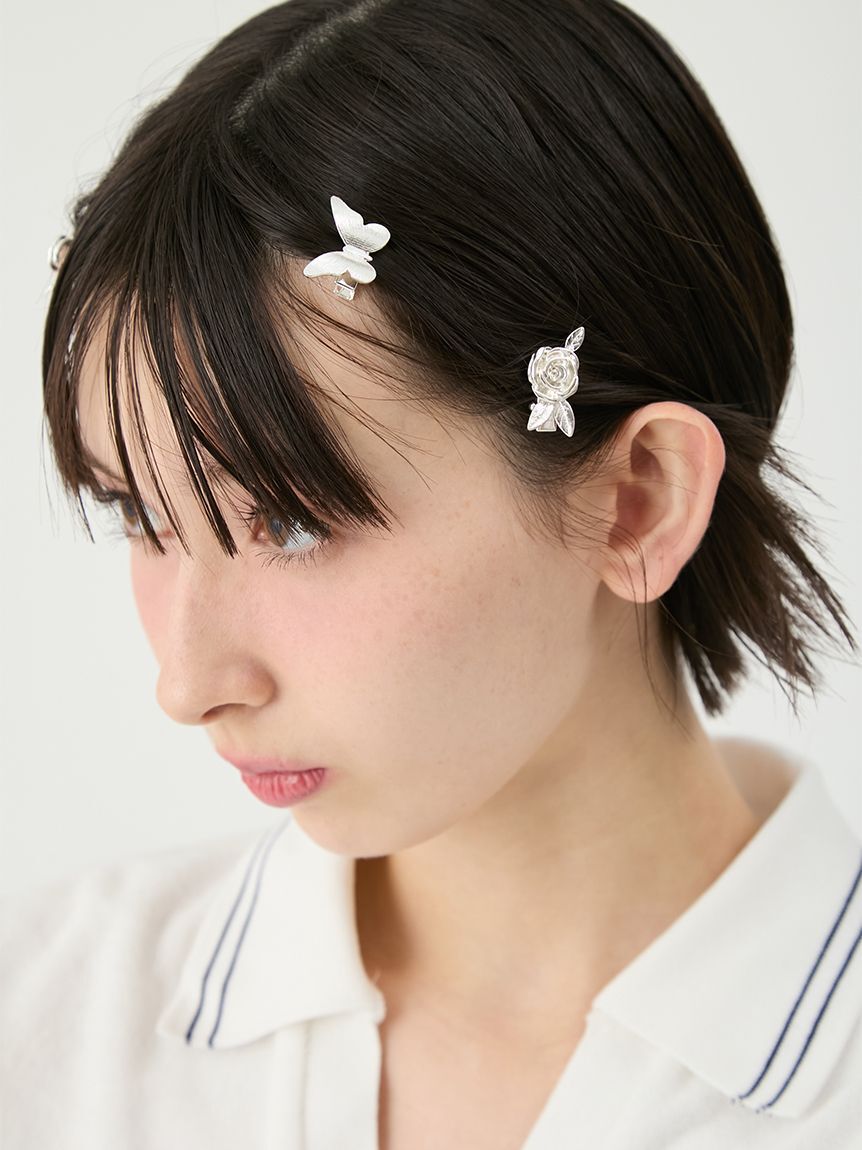 LILY BROWN「【LILY BROWN&times;ANNA SUI】バタフライ＆ローズヘアクリップセット」|ヘアバンド|