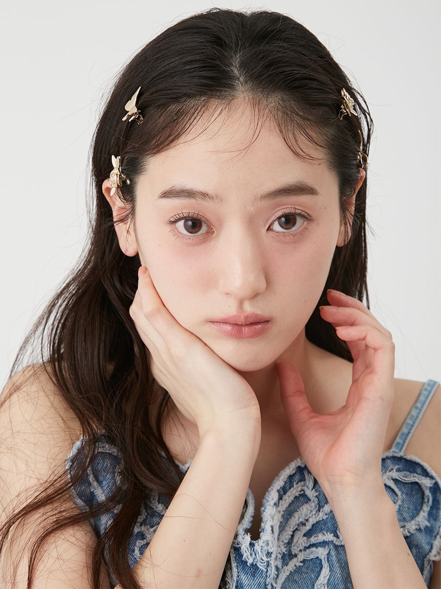LILY BROWN「【LILY BROWN&times;ANNA SUI】バタフライ＆ローズヘアクリップセット」|ヘアバンド|